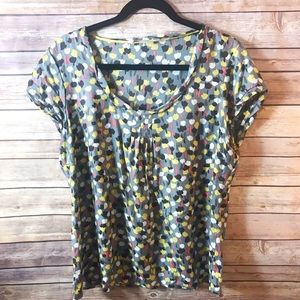 Boden Silk Blend Floral Printed Blouse Size 10
